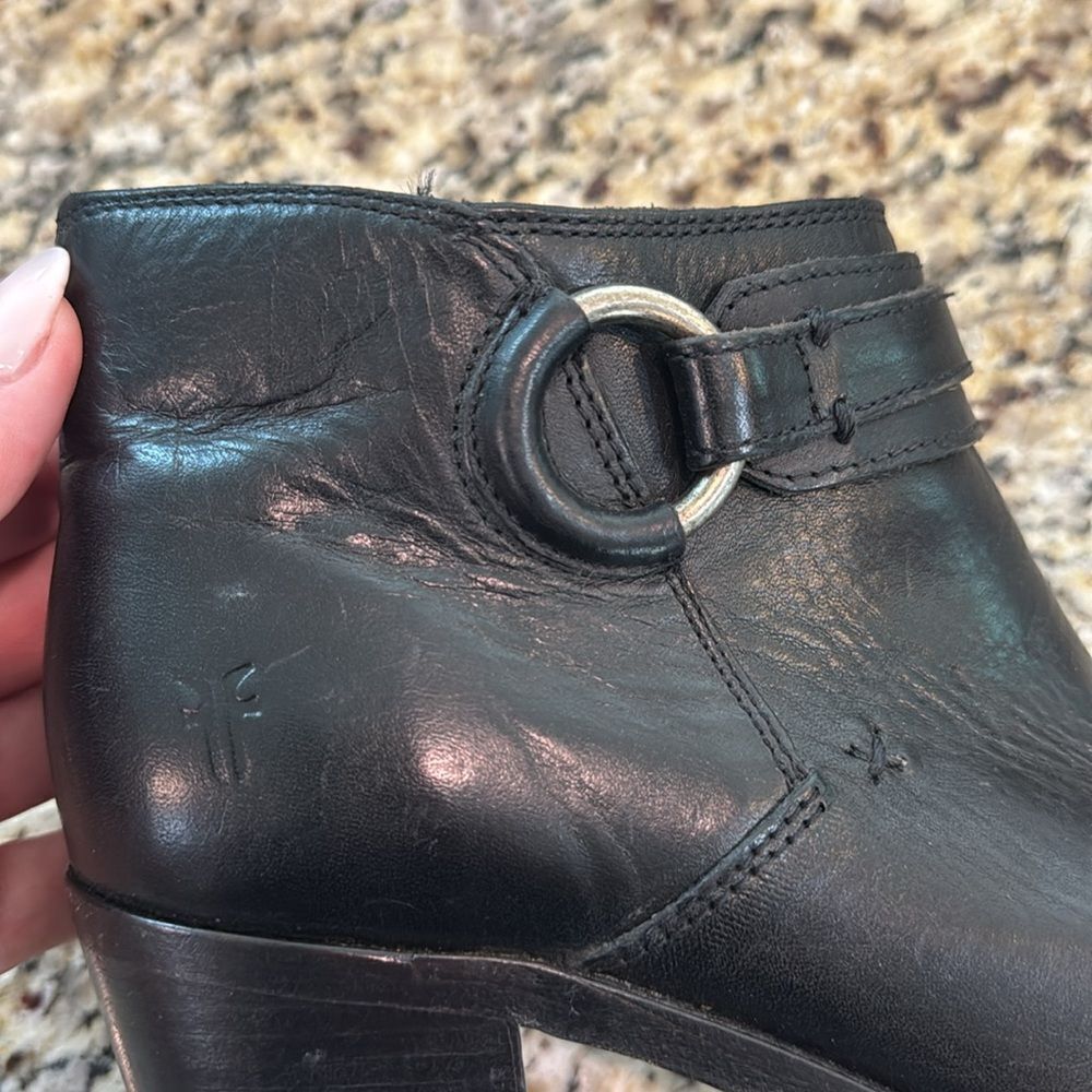 Frye Black Leather Ankle Boots women’s size 8 excellent condition - Picture 8 of 12